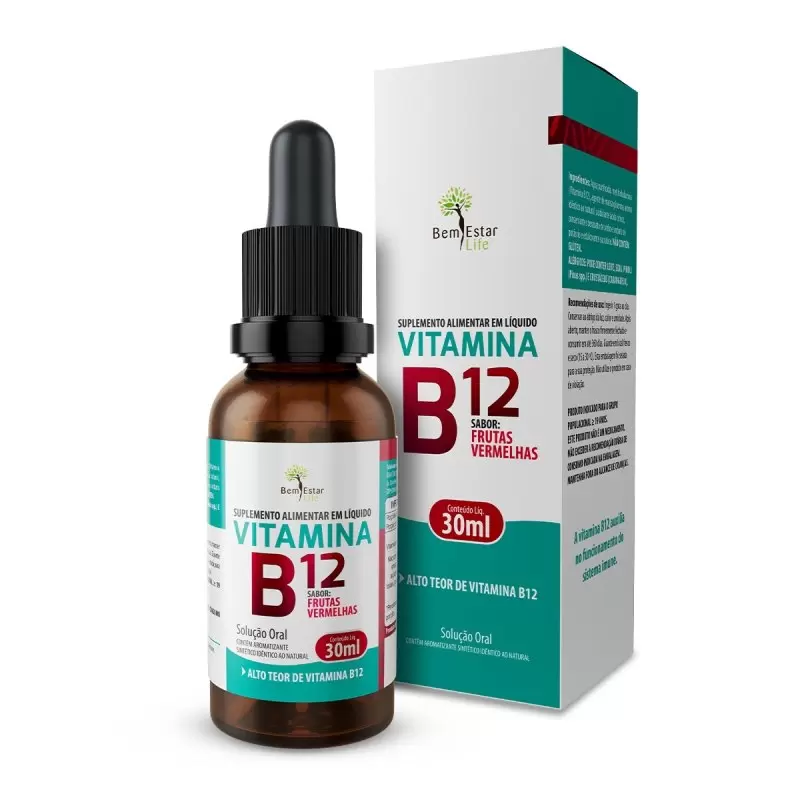 VITAMINA B12- SABOR FRUTAS VERMELHAS