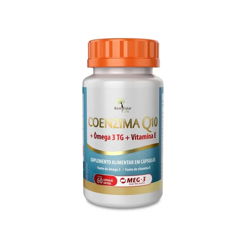COENZIMA Q10 + ÔMEGA 3 TG + VITAMINA E - 60 CAPS